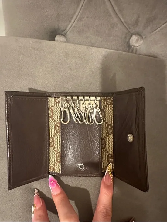 Monogram Canvas Key Holder Wallet - Beige Brown - Picture 2 of 2